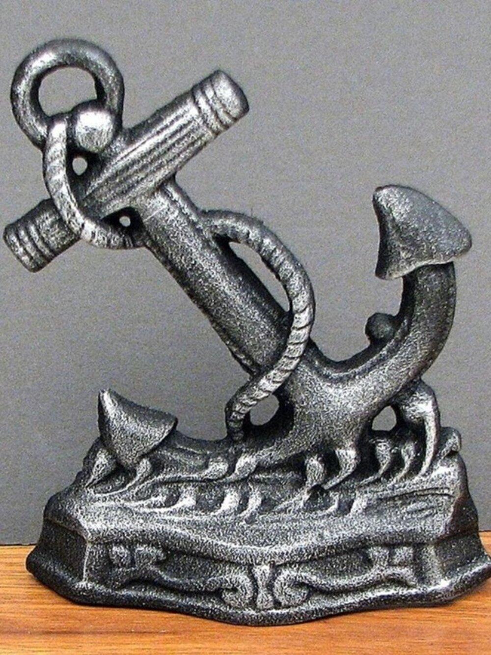 Cast Iron NAUTICAL ANCHOR Doorstop weighs 1lb 12oz 7 1/2" tall 10137